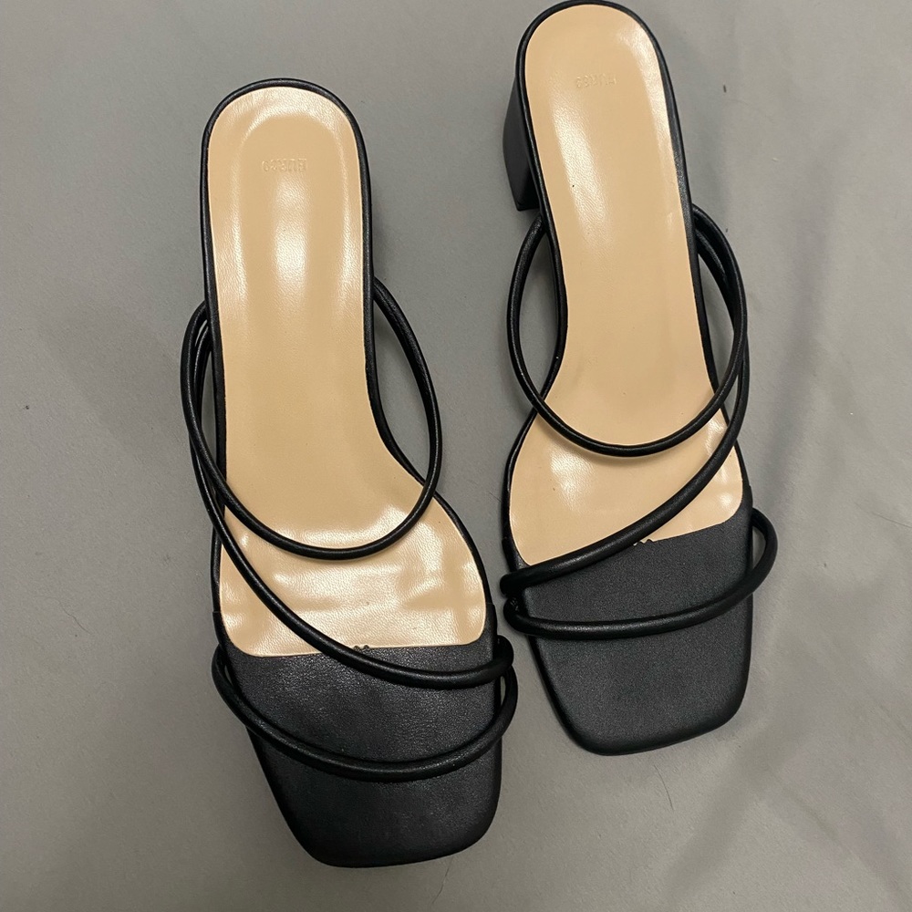Low black heels
